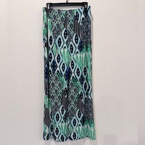 Chico’s Travelers Ikat Palazzo Pants | Resort Core Boho Coastal | Size 1 M 8/10